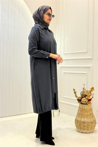 Behrem Büyük Beden Tesettür Kap Lacivert OTW25146