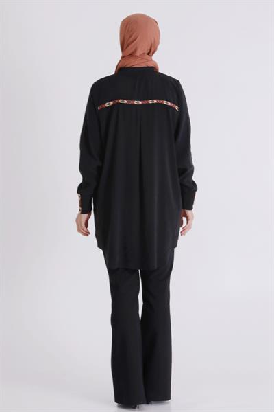 Behrem Büyük Beden Tesettür Kap Siyah OTW2554
