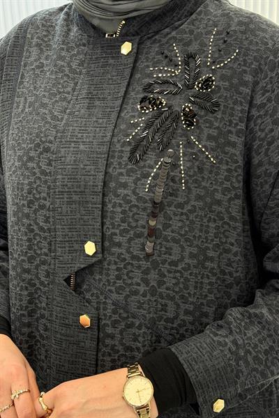 Behrem Büyük Beden Tesettür Kap Siyah OTW25150