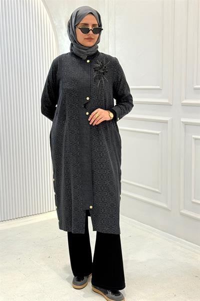 Behrem Büyük Beden Tesettür Kap Siyah OTW25150
