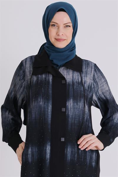 Behrem Büyük Beden Tesettür Kap Siyah OTW25147
