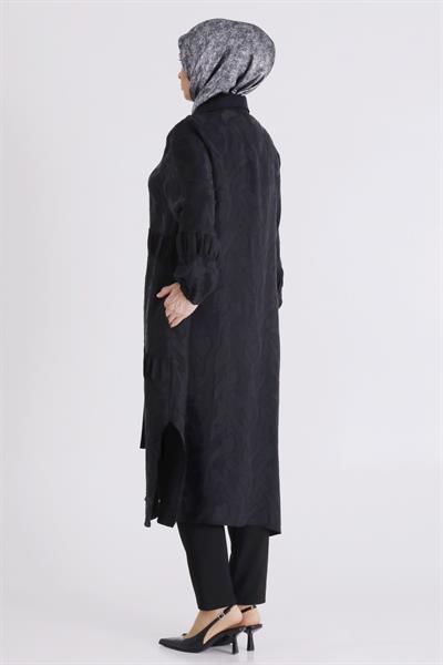 Behrem Büyük Beden Tesettür Kap Siyah OTW25145