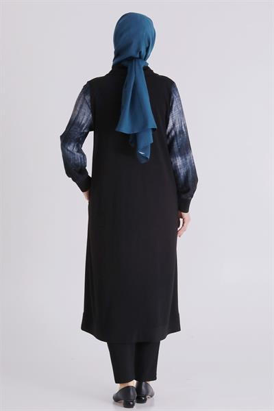 Behrem Büyük Beden Tesettür Kap Siyah OTW25147
