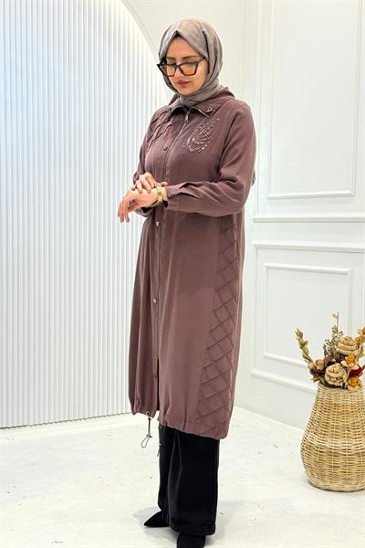 Behrem Büyük Beden Tesettür Kap Soft Mürdüm OTW25146