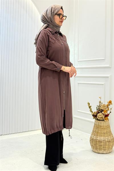 Behrem Büyük Beden Tesettür Kap Soft Mürdüm OTW25146