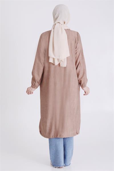 Behrem Büyük Beden Tesettür Kap Toprak OTW2544