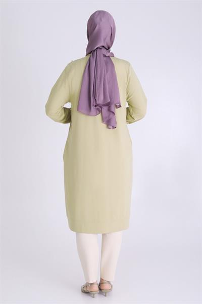 Behrem Büyük Beden Tesettür Örme Tunik Ihlamur OTW20121