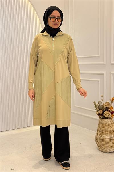 Behrem Büyük Beden Tesettür Tunik Ihlamur OTW20134