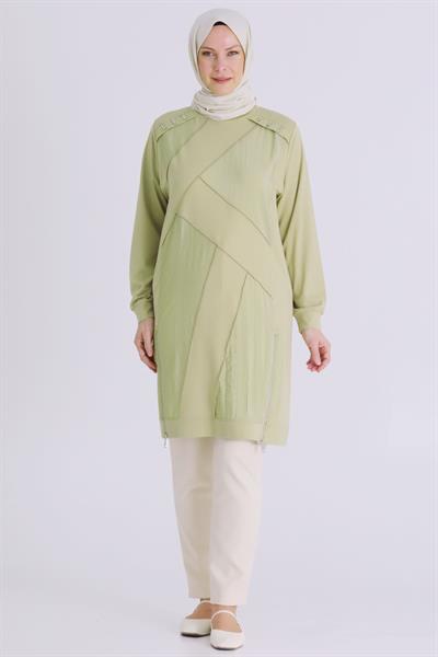 Behrem Büyük Beden Tesettür Tunik Ihlamur OTW20135