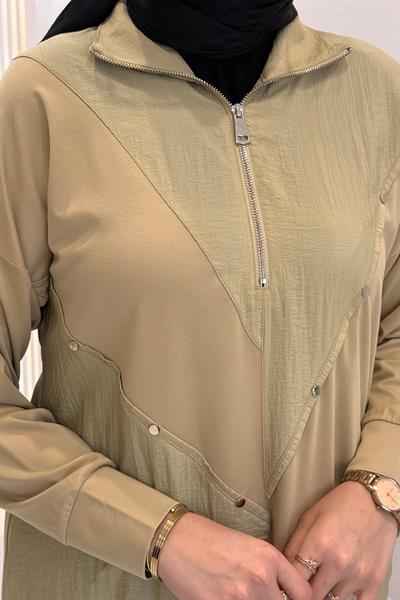 Behrem Büyük Beden Tesettür Tunik Ihlamur OTW20134