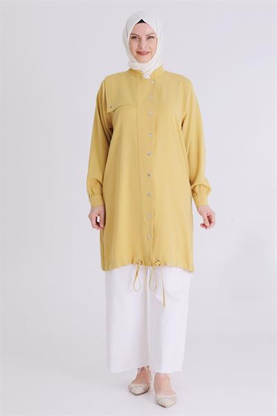 Behrem Büyük Beden Tunik Safran OTW2546