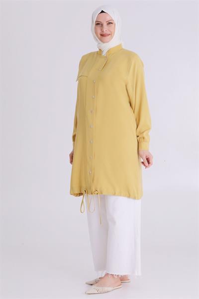 Behrem Büyük Beden Tunik Safran OTW2546