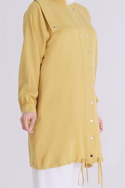 Behrem Büyük Beden Tunik Safran OTW2546