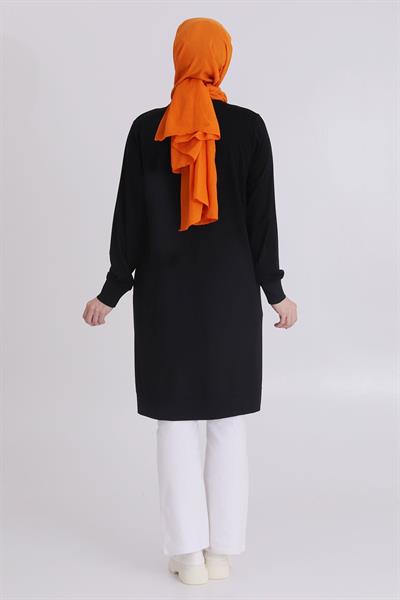 Behrem Büyük Beden Tunik Siyah OTW20116