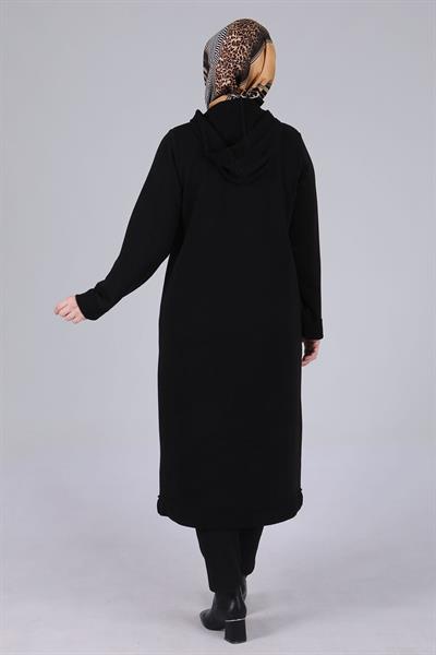 Behrem  Büyük Beden Üç İplik Kap Siyah OTW2536
