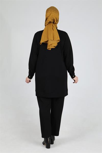 Behrem Çıtçıt Detaylı Takım Siyah OTW35094