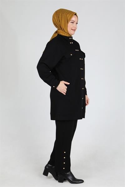 Behrem Çıtçıt Detaylı Takım Siyah OTW35094