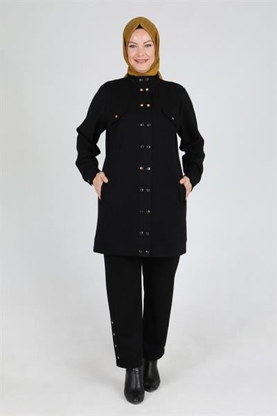 Behrem Çıtçıt Detaylı Takım Siyah OTW35094