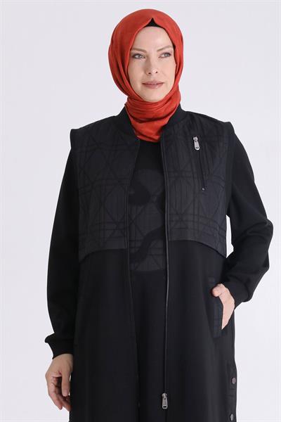 Behrem Kapitone Yelek Pantolonlu Takım Siyah OTW70019