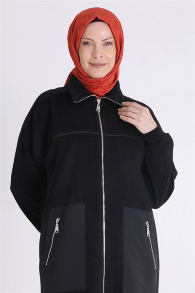 Behrem Önü Fermuarlı Çelik Örme Kap Siyah OTW25137