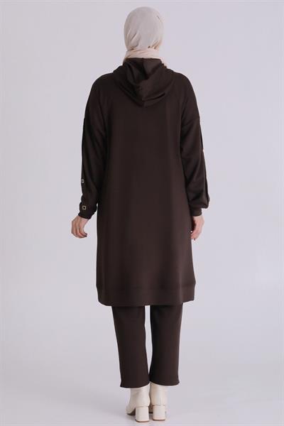 Behrem Pantolonlu Takım Kahve OTW3555