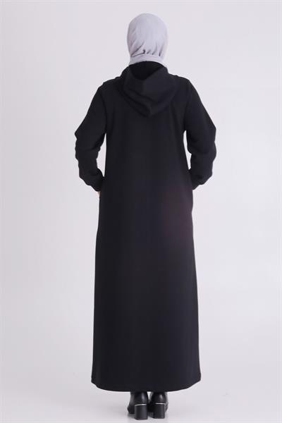 Behrem Üç İplik Ferace Siyah OTW2825