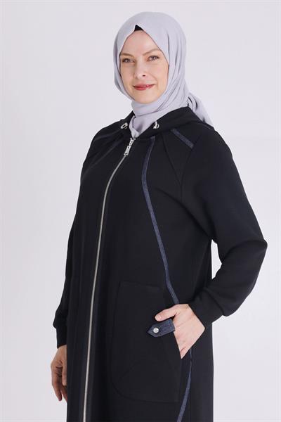 Behrem Üç İplik Ferace Siyah OTW2825