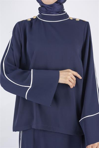 Biyeli Etekli Takım Lacivert OTW1003