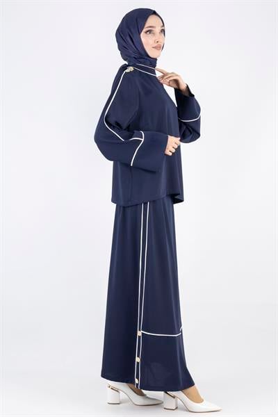 Biyeli Etekli Takım Lacivert OTW1003