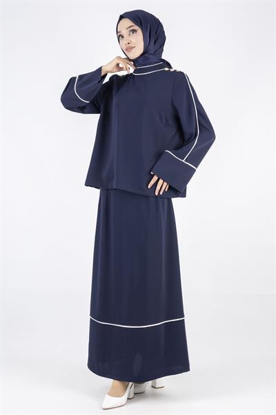 Biyeli Etekli Takım Lacivert OTW1003