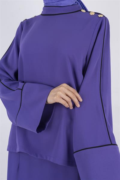 Biyeli Etekli Takım Mor OTW1003