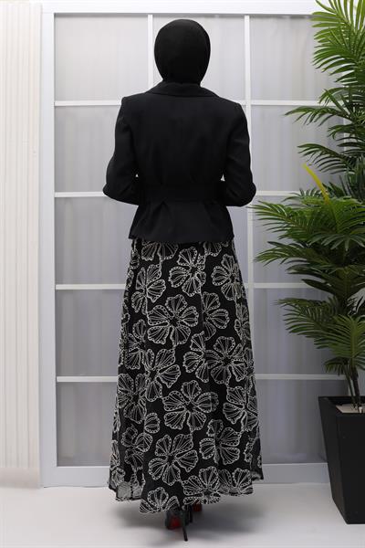 BLAZER CEKETLİ ETEKLİ TAKIM Siyah OTW44825