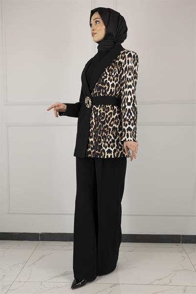 BLAZER TAKIM Siyah-Leopar OTW2447