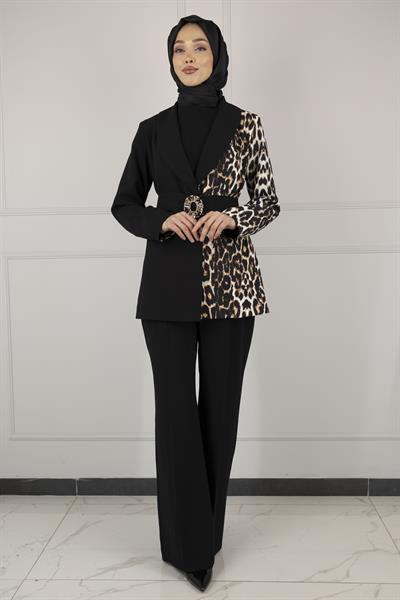 BLAZER TAKIM Siyah-Leopar OTW2447