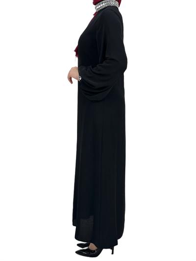 Boynu Taşlı Abiye Elbise Siyah OTW4581