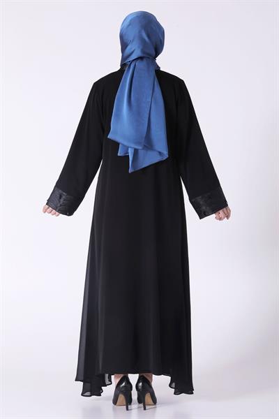 Büyük Beden Abayalı Takım Siyah OTW65013