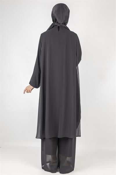 Büyük Beden Abiye Takım Siyah OTW486