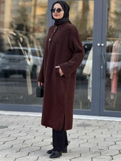 Büyük Beden Angora Kaban Siyah-Kahve OTW5213