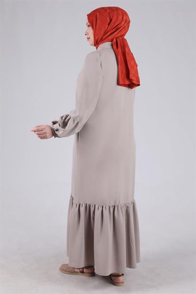 Büyük Beden Bebe Yaka Ferace Taş OTW2812