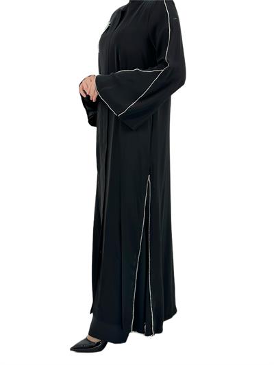 Büyük Beden Broşlu Ferace Siyah OTW36184