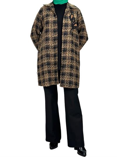 Büyük Beden Ceket Bluz İkili Takım Kahve OTW61372