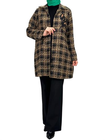 Büyük Beden Ceket Bluz İkili Takım Kahve OTW61372