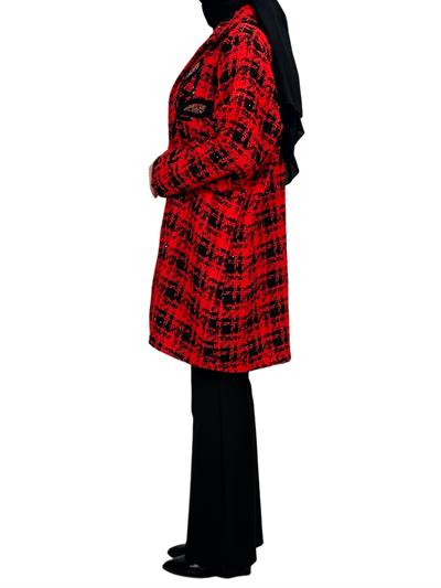 Büyük Beden Ceket Bluz İkili Takım Kırmızı OTW61372