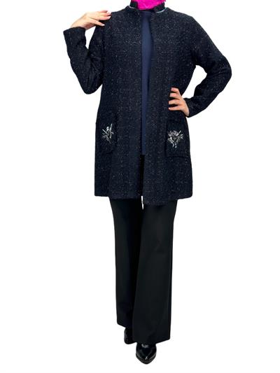 Büyük Beden Ceket Bluz Takım Lacivert OTW61382