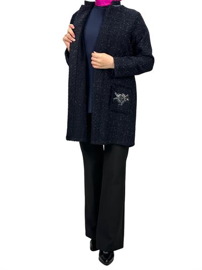 Büyük Beden Ceket Bluz Takım Lacivert OTW61382