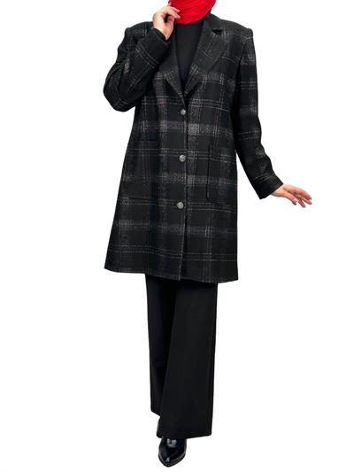 Büyük Beden Ceket Siyah OTW6041