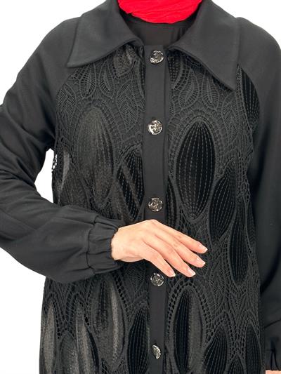 Büyük Beden Çelik Örme Kap Siyah OTW620