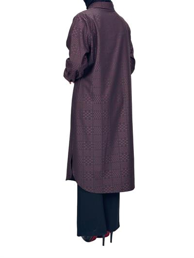 Büyük Beden Cepli Tunik Bordo OTW2102