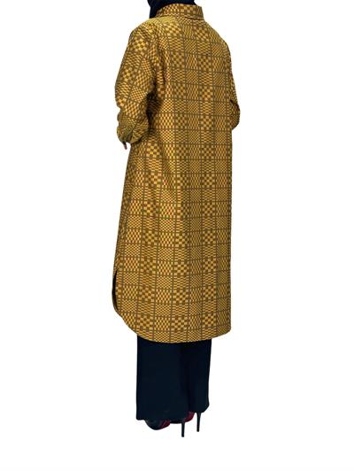 Büyük Beden Cepli Tunik Hardal OTW2102