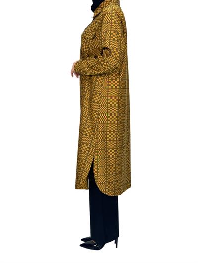 Büyük Beden Cepli Tunik Hardal OTW2102